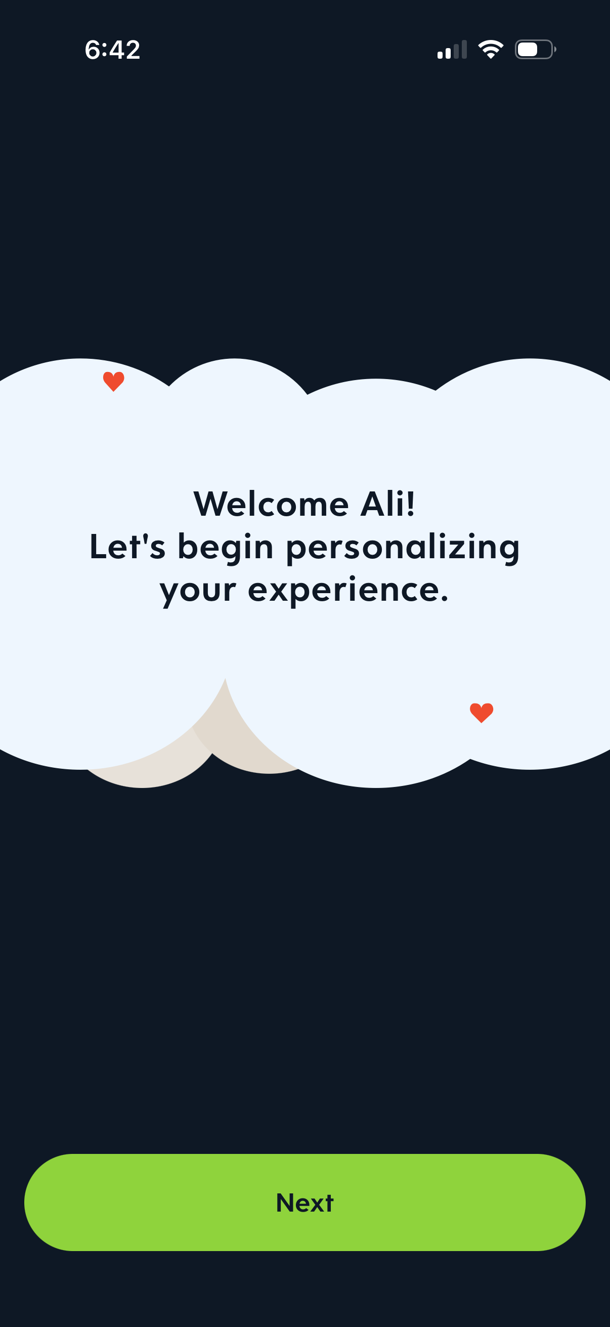 huckleberry onboarding screenshot